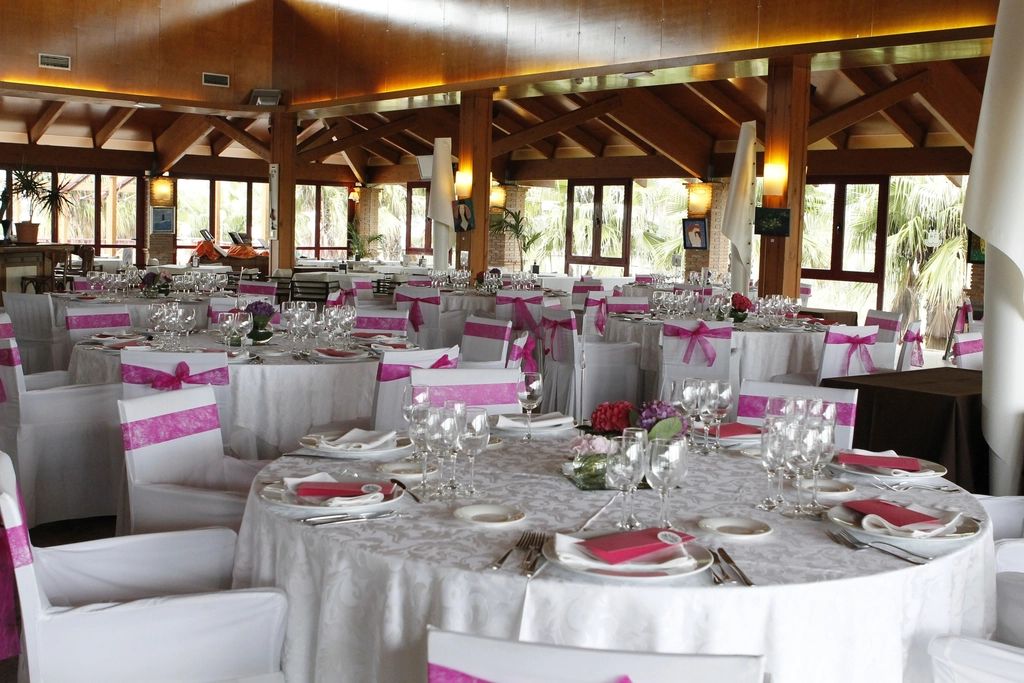 The dining room, laid for service